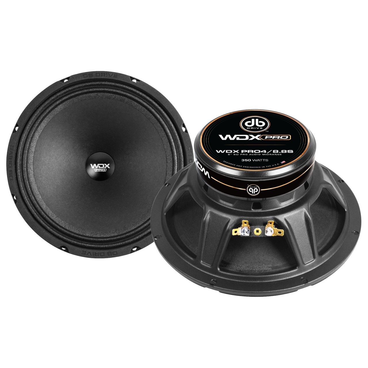 DB Drive WDXPRO4/8.8S - 8" Wide Freq Range-ProAudio midrange 1.2in KSV VC papercone w/cloth surround, Ferrite
