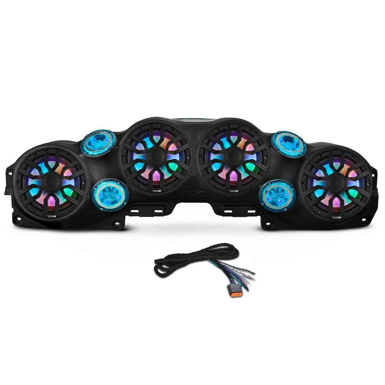 DS18 JL-SBAR/BK.HT + NXL-IQ8/BK.2pk - Jeep JL/JLU/JT 2018-2023 Overhead Sound Bar – Loaded with 4 x 8” NXL-IQ8 Marine Speakers and 4 x 4.5" Tweeters