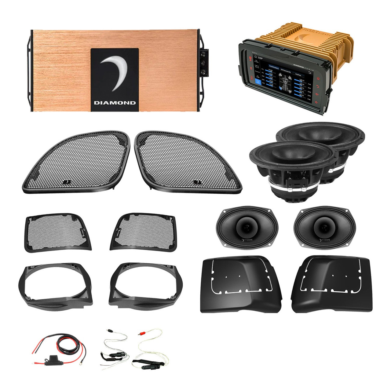 Diamond Audio DA1423RGSP4R - 14 - 23 Harley Davidson® Road Glide 4-Speaker System - DA1423RGSP4R