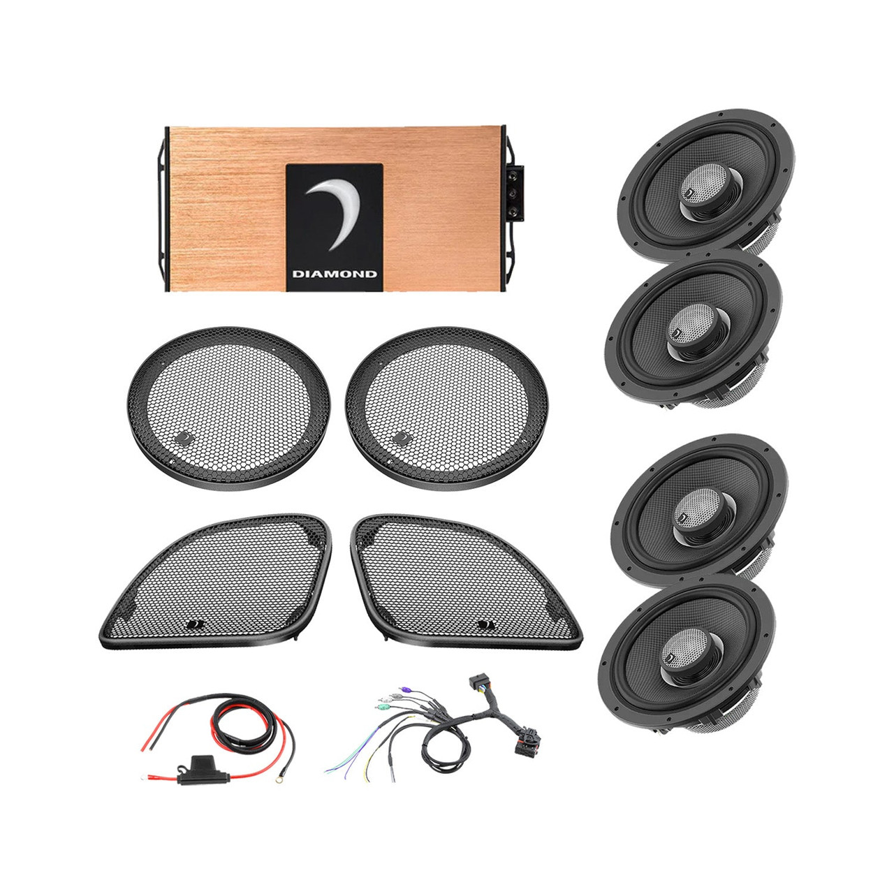 Diamond Audio DA1423RGTP1 - 14 - 23 Harley Davidson® Road Glide 4-Speaker System - DA1423RGTP1