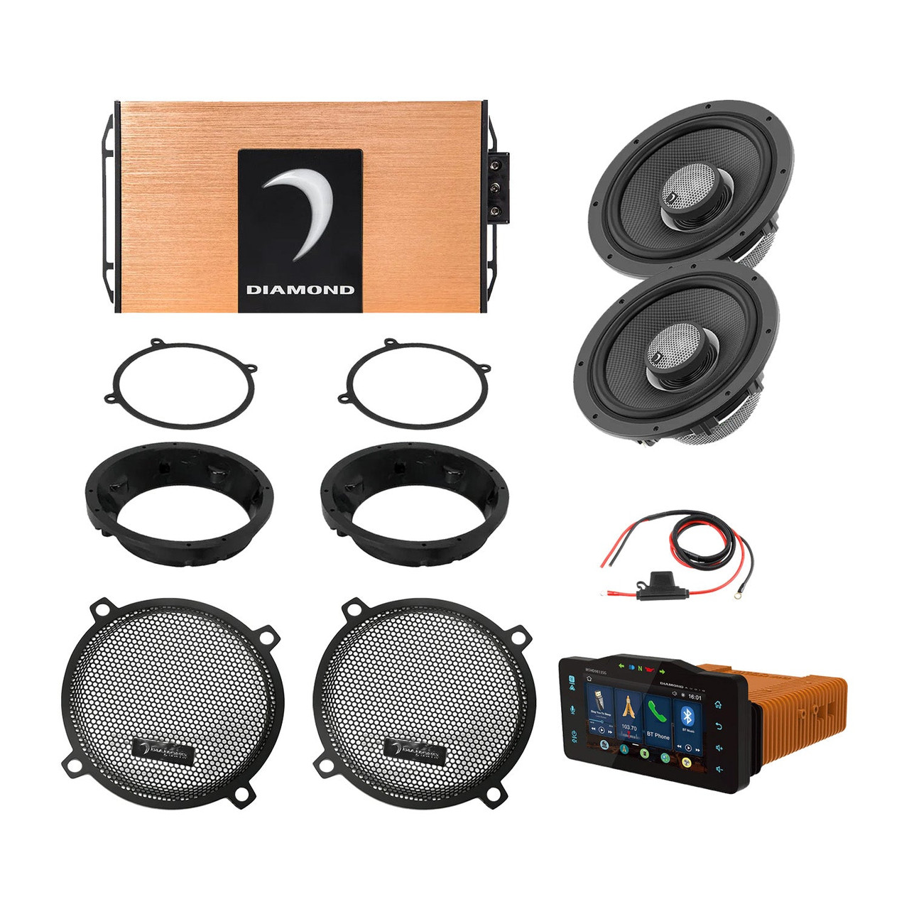 Diamond Audio DA9813SGSP1R - 98 - 13 Harley Davidson® Street Glide 2-Speaker System - DA9813SGSP1R
