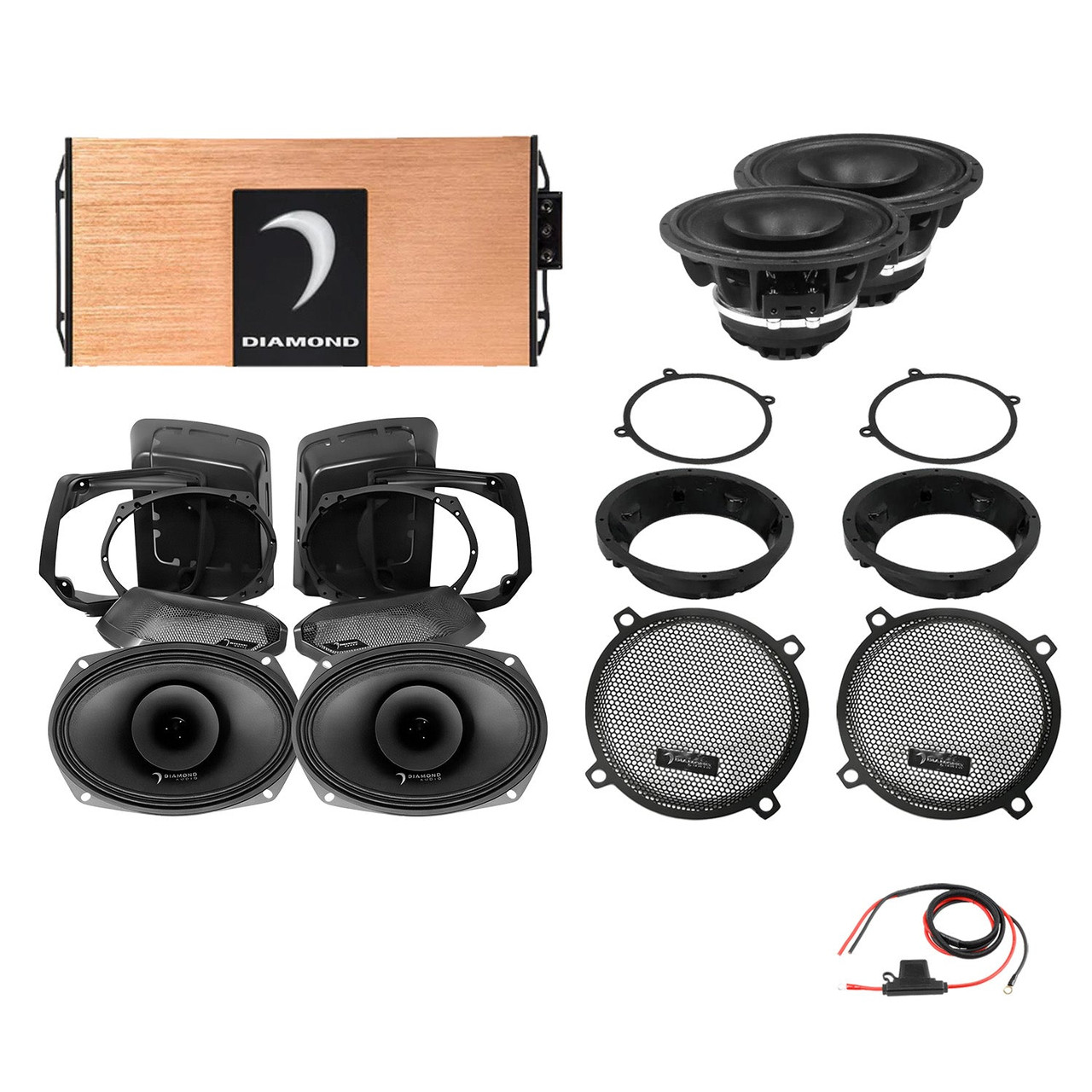 Diamond Audio DA9813SGSP4 - 98 - 13 Harley Davidson® Street Glide 4-Speaker System - DA9813SGSP4