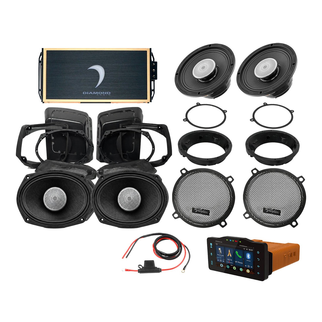 Diamond Audio DA9813SGSP5R - 98 - 13 Harley Davidson® Street Glide 4-Speaker System - DA9813SGSP5R