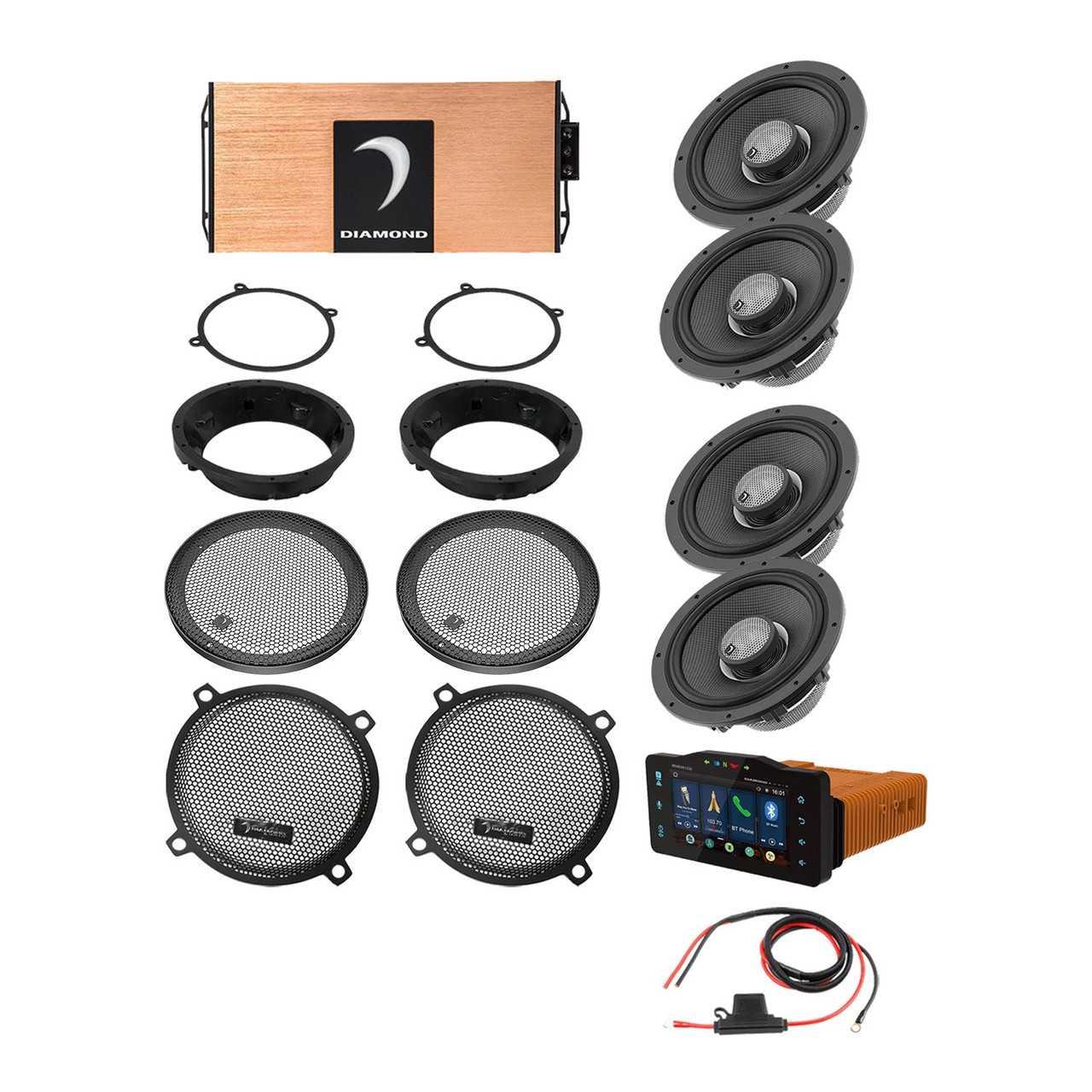 Diamond Audio DA9813SGTP1R - 98 - 13 Harley Davidson® Street Glide 4-Speaker System - DA9813SGTP1R