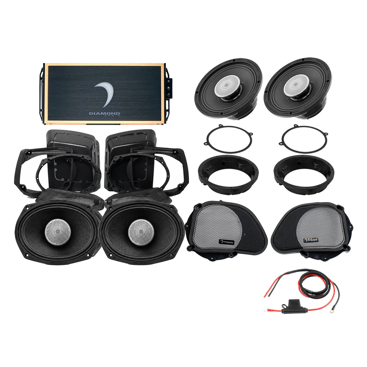 Diamond Audio DA9813RGSP5 - 98 - 13 Harley Davidson® Road Glide 4-Speaker System - DA9813RGSP5