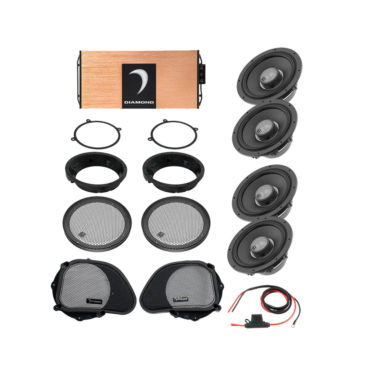 Diamond Audio DA9813RGTP1 - 98 - 13 Harley Davidson® Road Glide 4-Speaker System - DA9813RGTP1