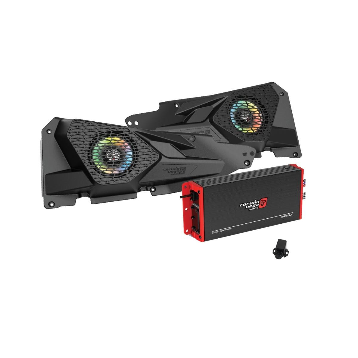 Cerwin Vega RPMRZRKM21 - 2014+ RZR XP Front Speaker Kit with 2 Channel Digital Amplifier - RPMRZRKM21