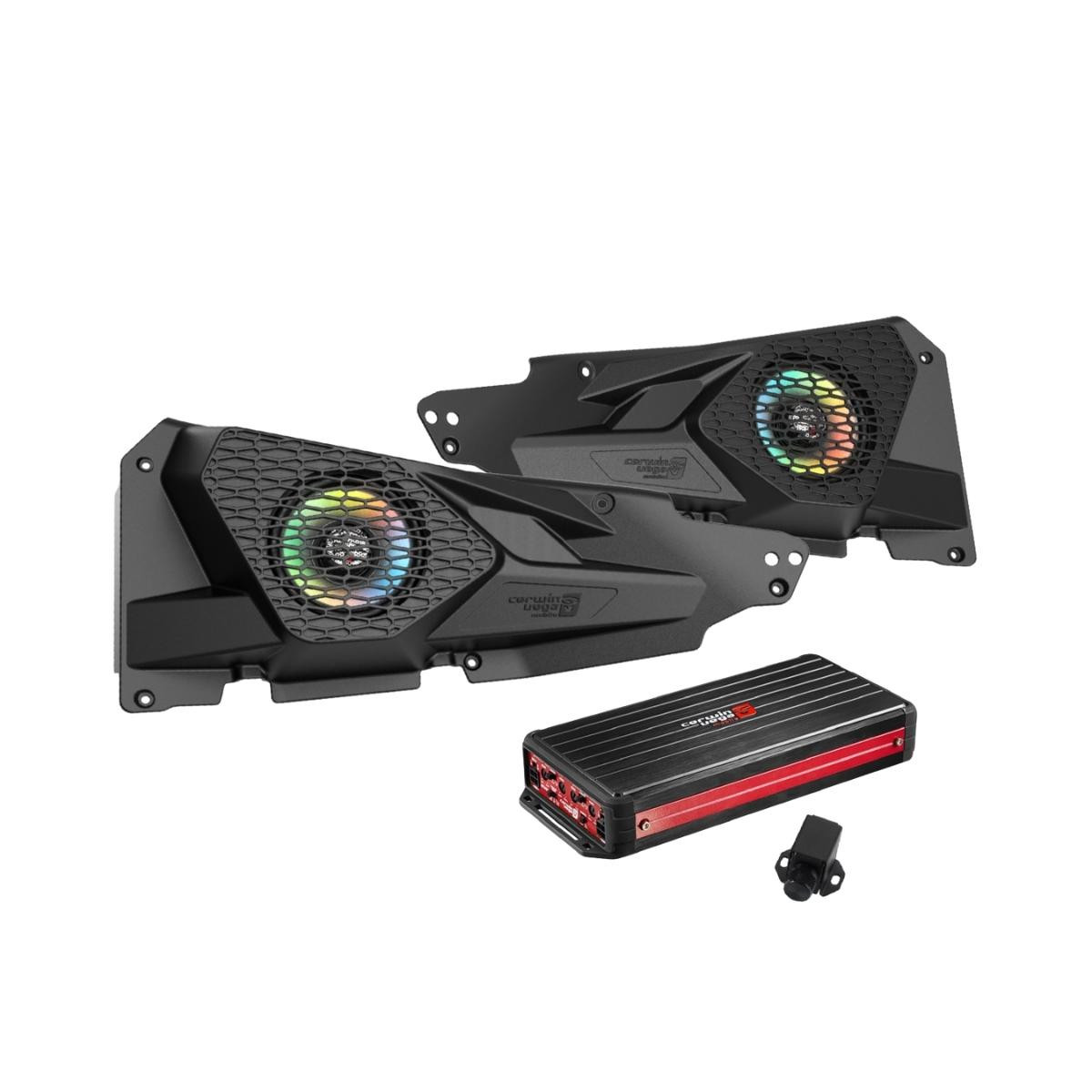 Cerwin Vega RPMRZRKD21 - 2014+ RZR XP Front Speaker Kit with 300W RMS Waterproof 2 Channel Amplifier - RPMRZRKD21