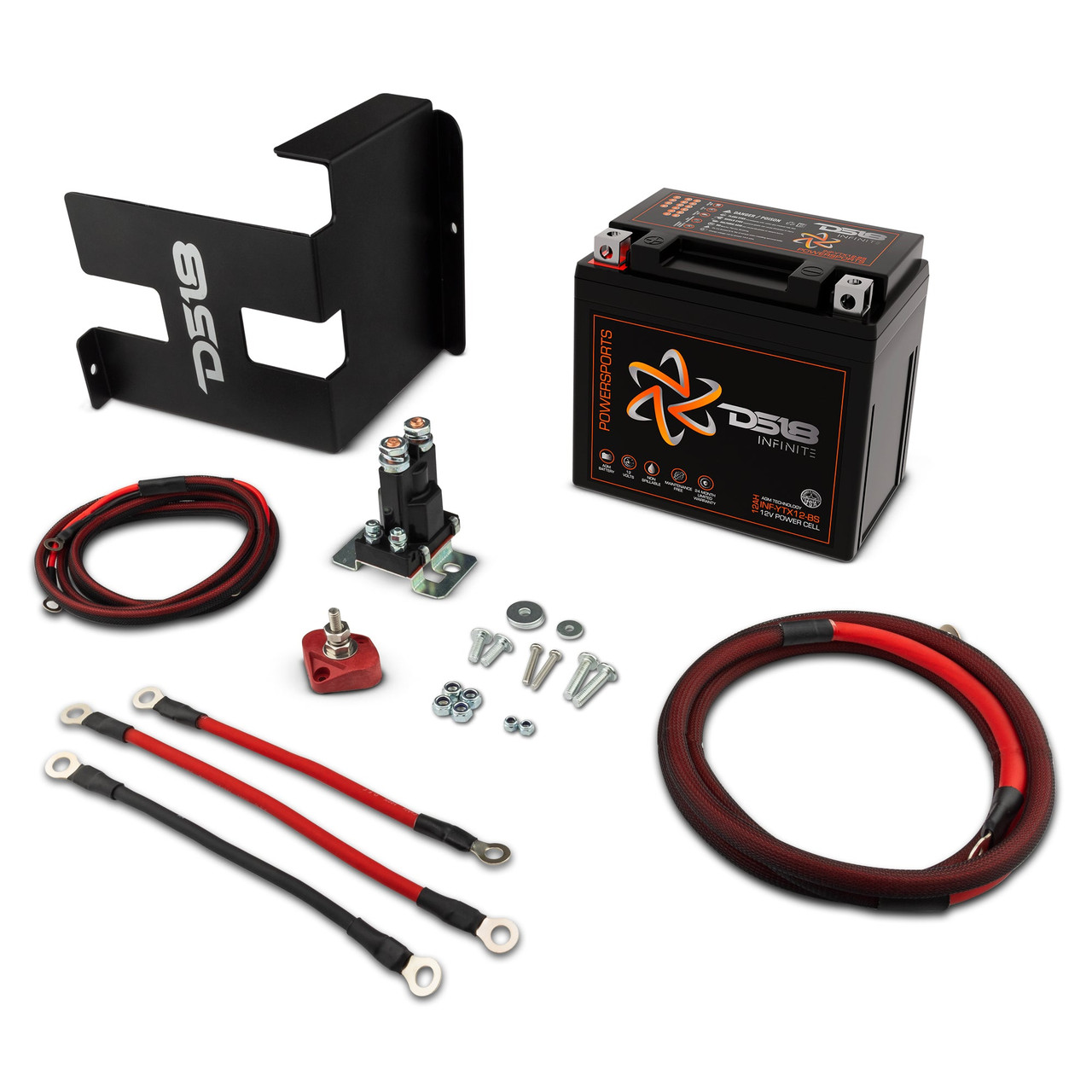 DS18 CA-X3DBATT-PKG - Can-Am Maverick X3 Second Battery Upgrade Kit with Battery - More Battery Reserve Power For Longer Lasting Audio