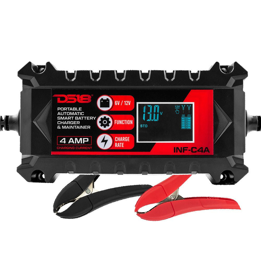 DS18 INF-C4A - 4 AMP Automatic Smart Lithium and AGM Car Battery Charger & Maintainer
