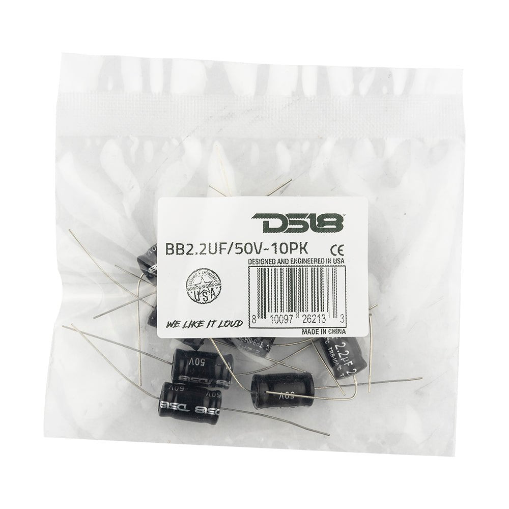 DS18 BB2.2UF/50V-10PK - Bass Blocker 18KHz @ 4 ohms or 9KHz @ 8 ohms 6DB/OCT Tweeter 10PCK