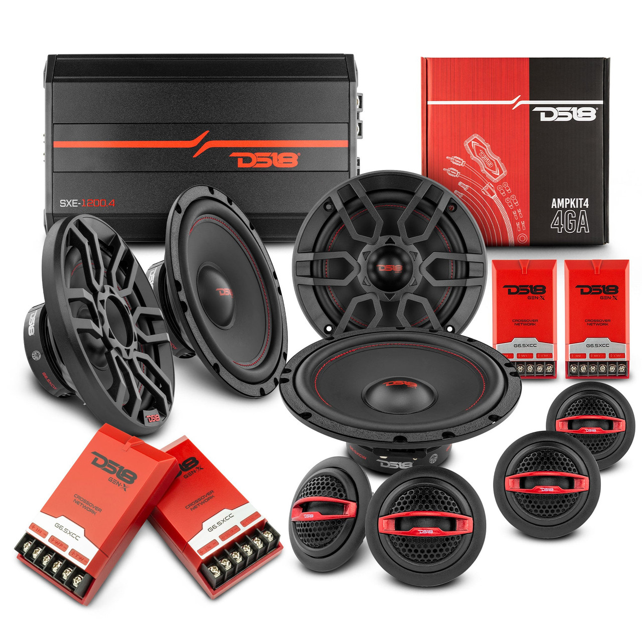 DS18 VS-CRVGOOD - DS18 2008-2021 Honda CR-V  Front and Back Doors Speakers Good Upgrade/Replacement Package 900 Watts