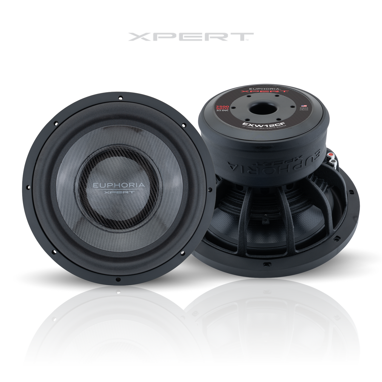 DB Drive EXW12CF - 12 in. Dual 2-Ohm Carbon Fiber Subwoofer With Ferrite Magnet