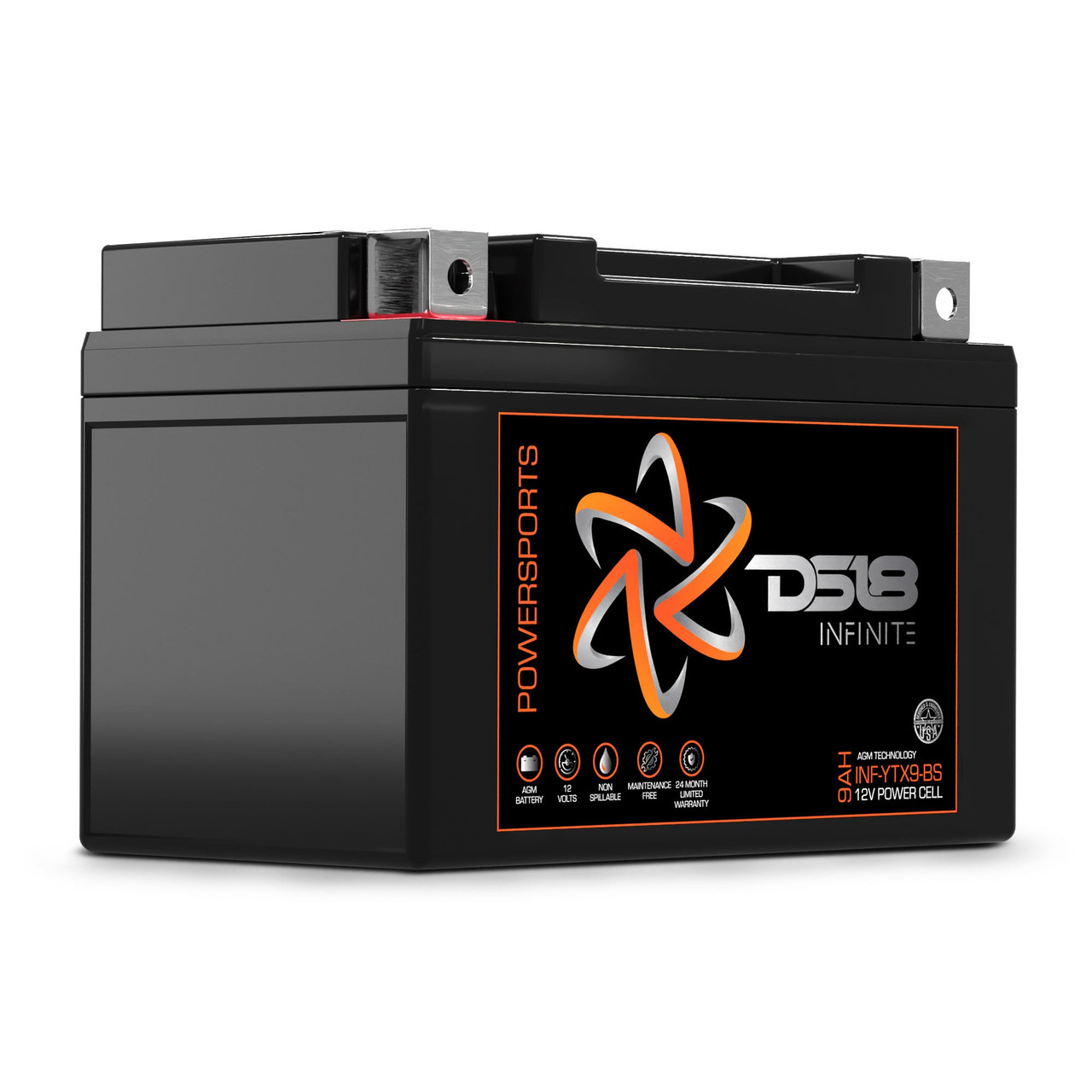 DS18 INF-YTX9-BS - INFINITE 350 Watts 9 AH AGM Power Cell For Power Sports