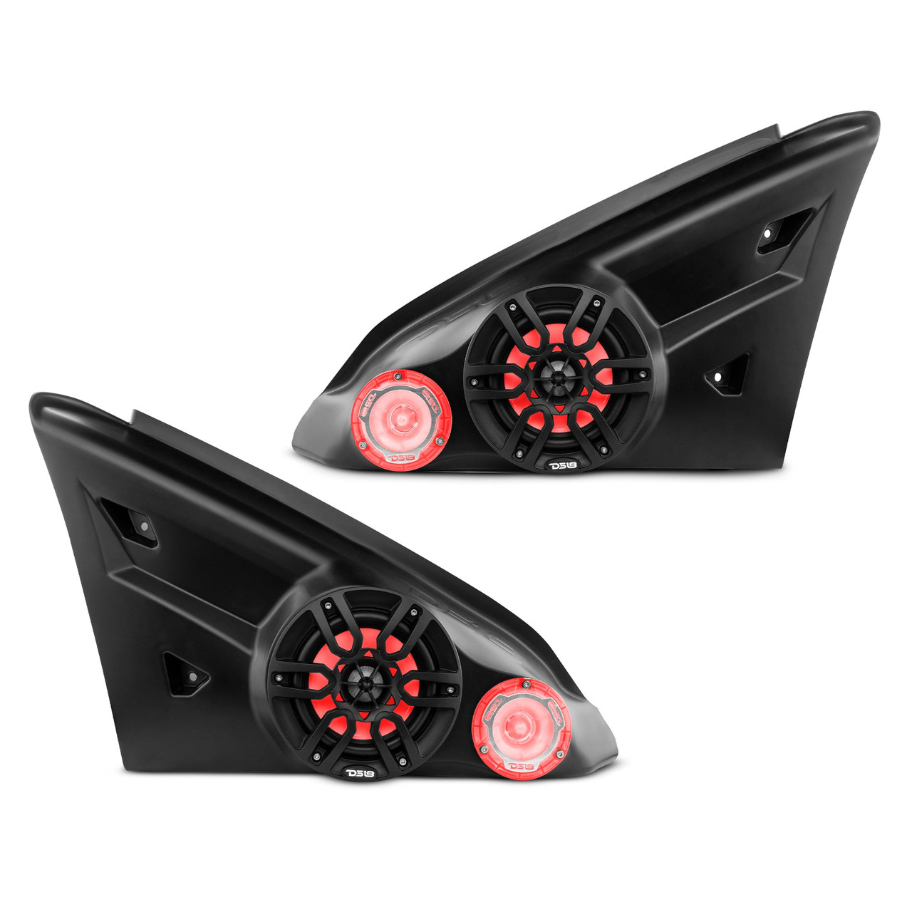 DS18 SLG-AR6LD - Polaris Slingshot Arm Rest 2 X  6.5" Enclosure With NXL-6/BK and PRO-TW1L | 2015 - Current