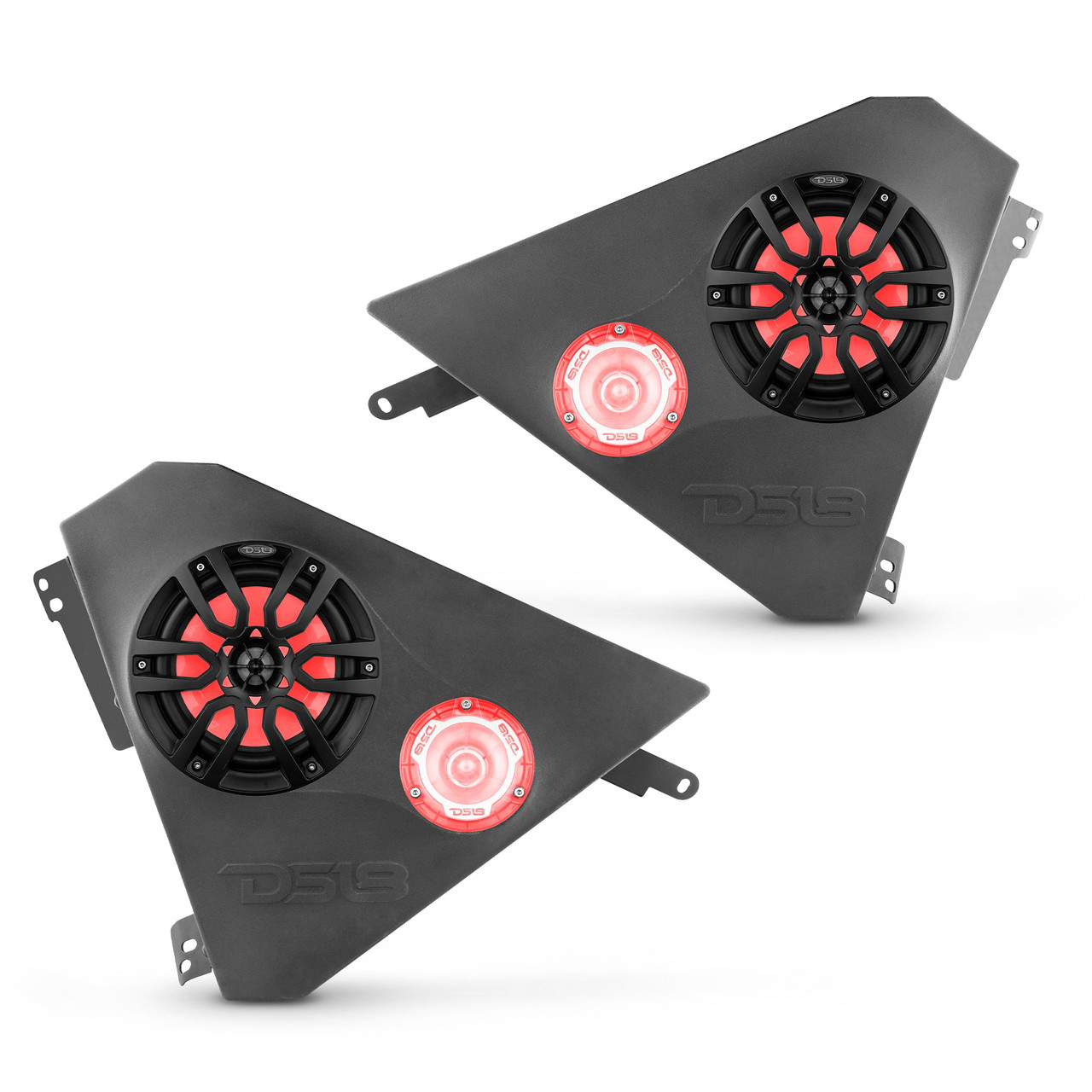 DS18 SLG-FKP6LD - Polaris Slingshot Front Kick Panel 2 X 6.5" Enclosure with NXL-6/BK and PRO-TW1L | 2015 - Current