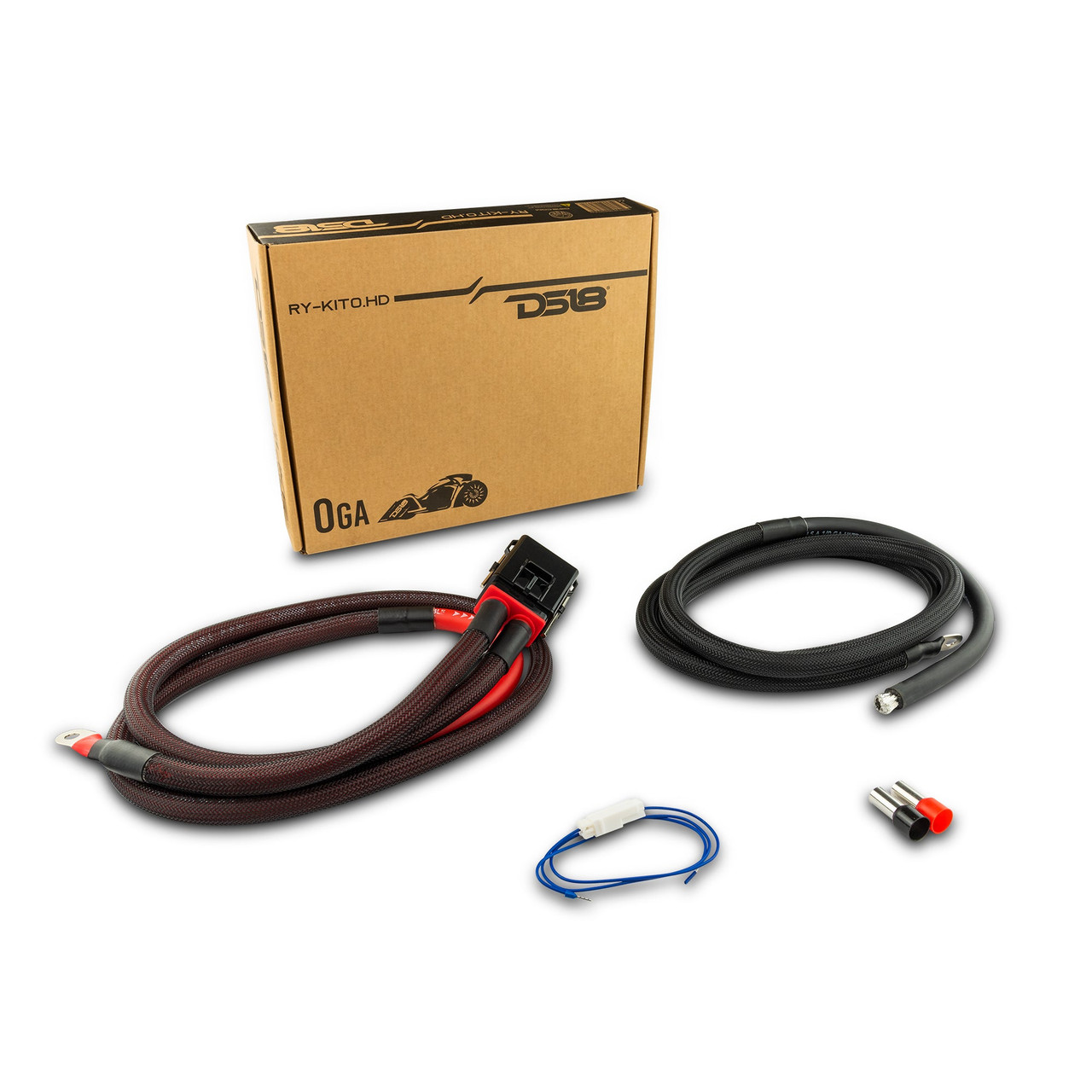 DS18 RY-KIT0.HD - 0-GA Ryder OFC Amplifier Installation Kit for Harley-Davidson