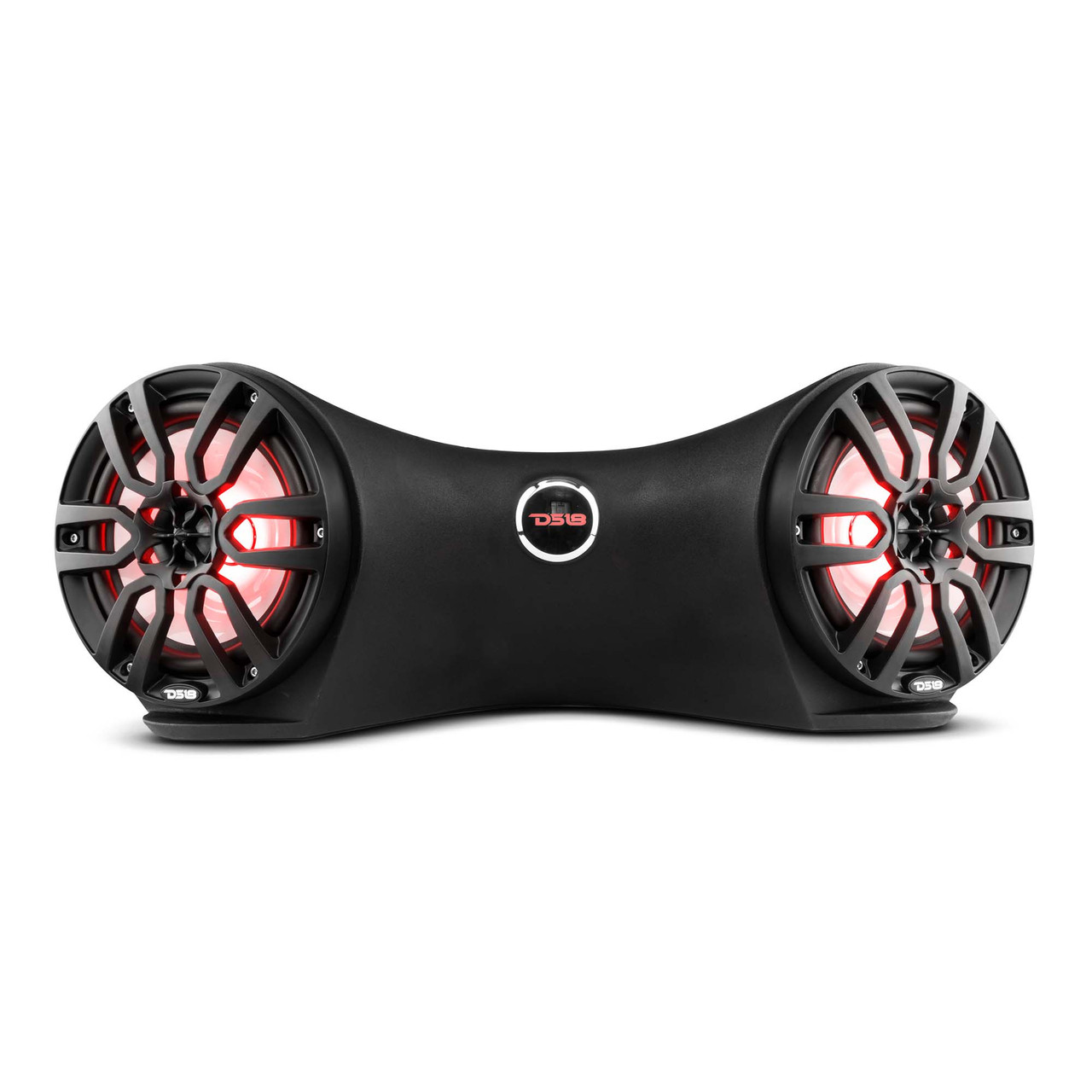 DS18 JSD8/BK - Dual 8" Marine Flat Mount Sound Bar Enclosure with LED RGB Lights 250 Watts Rms (NXL-8BK Included)