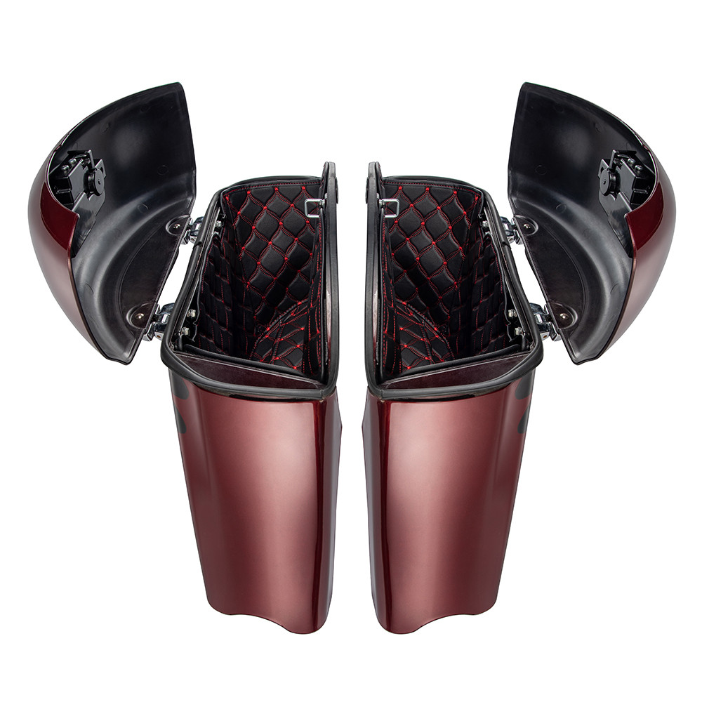 Advanblack Saddlebag Liner Custom Stitching Liner Kit Fit for 2015-2020 Indian Saddlebag Bottom