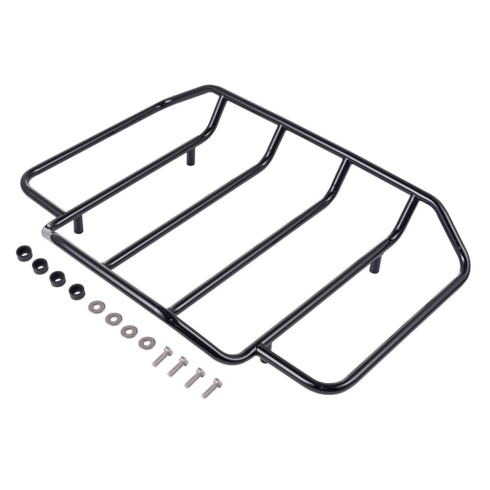 Black Air Wing Rear Tour Trunk Pack Luggage Rack For Harley Rear Tour Trunk Pack