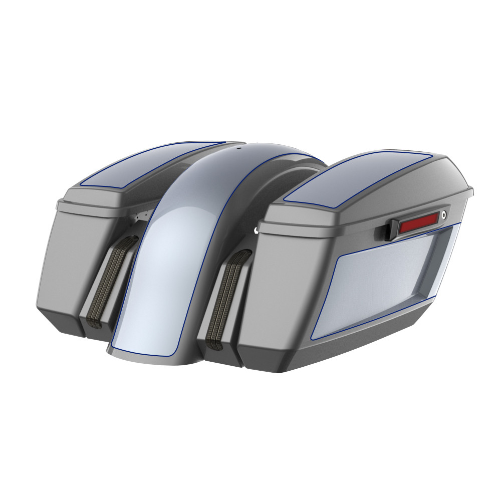 Two Tone Holeshot Chopped Bagger Kit for '14-'23 Harley Touring