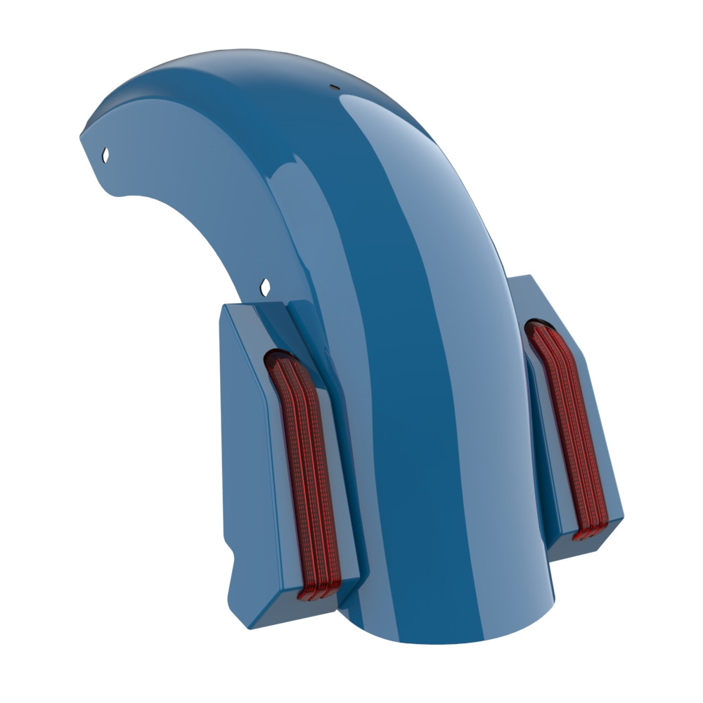 Color Matched Holeshot Chopped Rear Fender for '09-'23 Harley Touring
