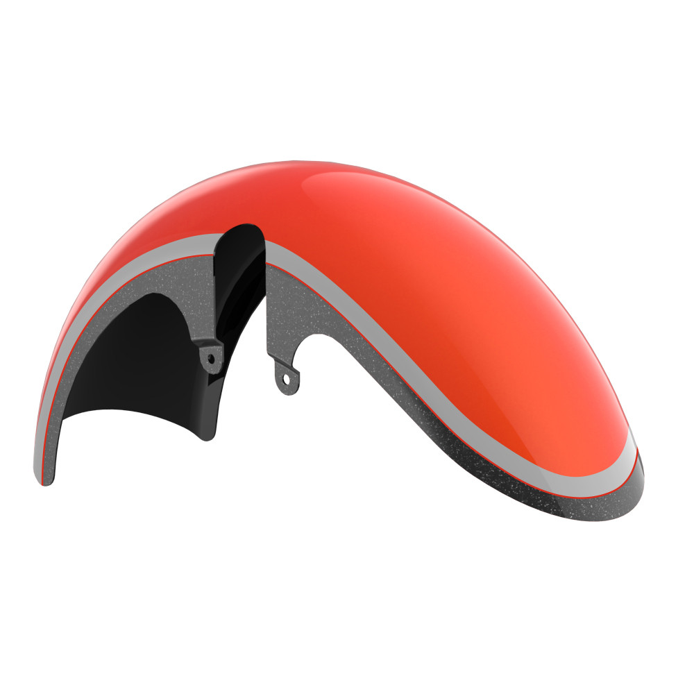 Color-Matched 18" Wide Fat Tire Front Fender for '23.5Up Harley Touring