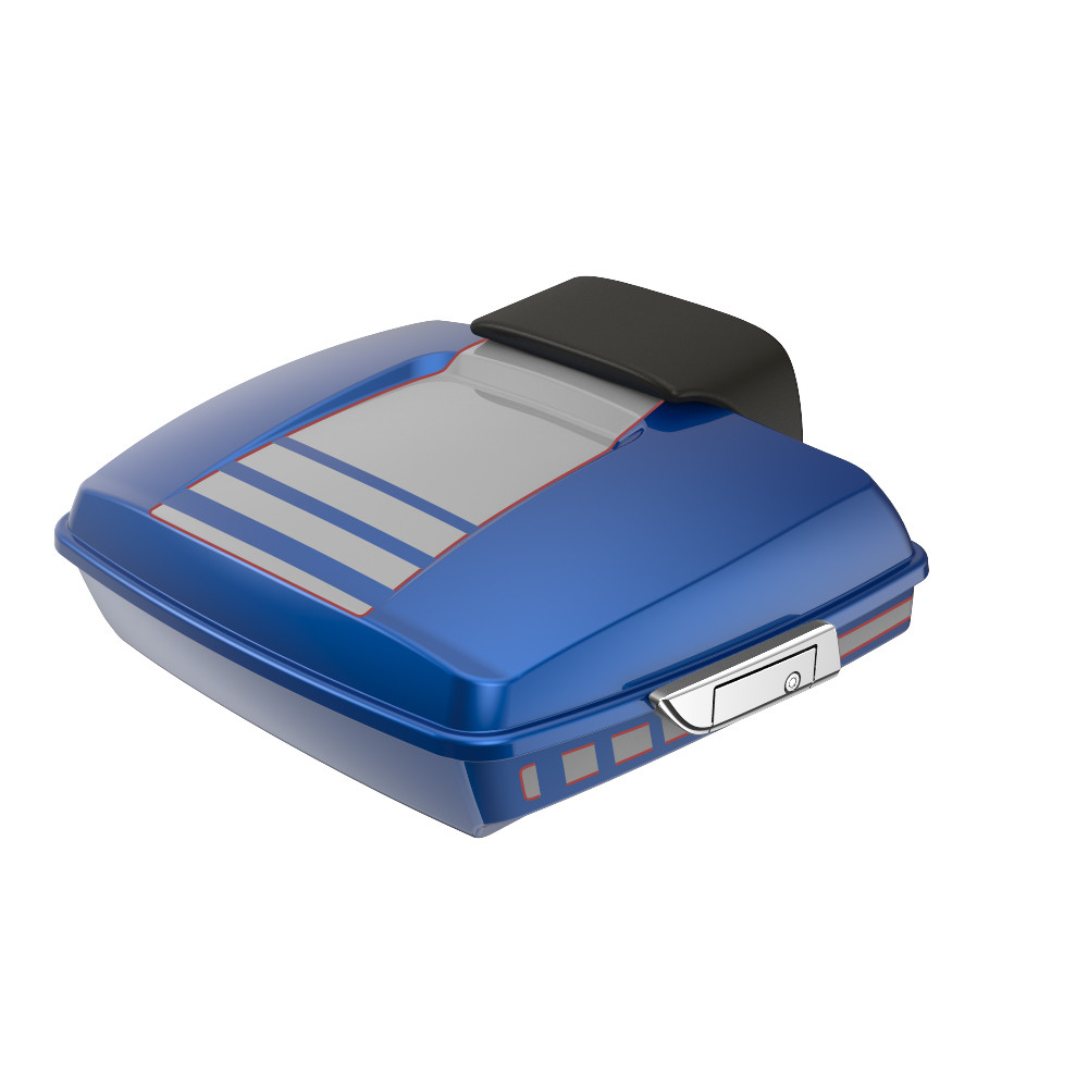 Advanblack Ridgeline Razor Rear Tour Trunk Pack For '97-'26 Harley Touring
