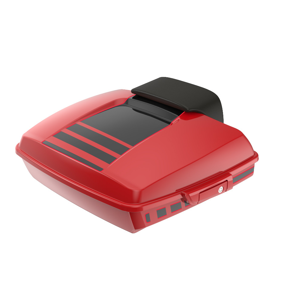Advanblack Ridgeline Razor Rear Tour Trunk Pack For '97-'26 Harley Touring