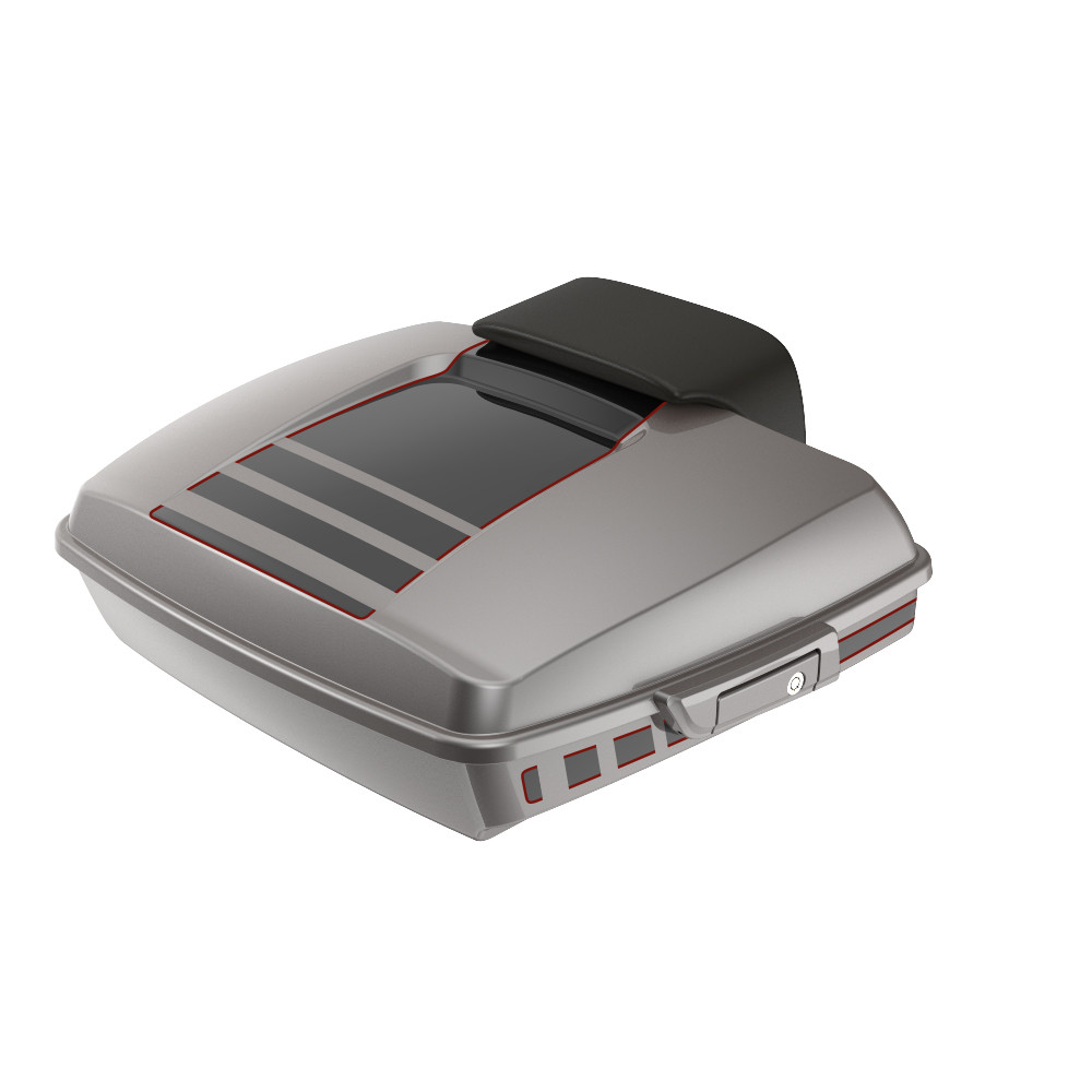 Advanblack Ridgeline Razor Rear Tour Trunk Pack For '97-'26 Harley Touring
