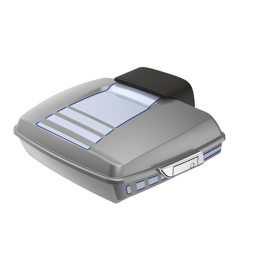 Advanblack Ridgeline Razor Rear Tour Trunk Pack For '97-'26 Harley Touring