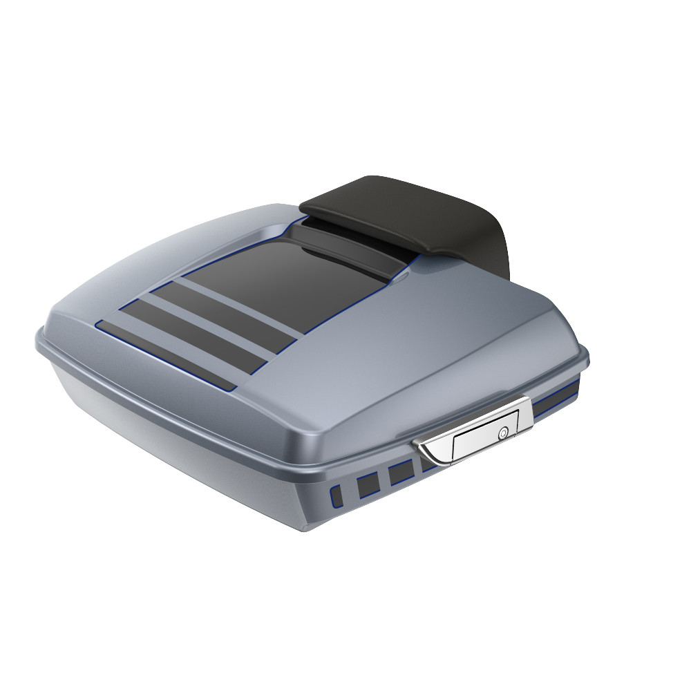 Advanblack Ridgeline Razor Rear Tour Trunk Pack For '97-'26 Harley Touring