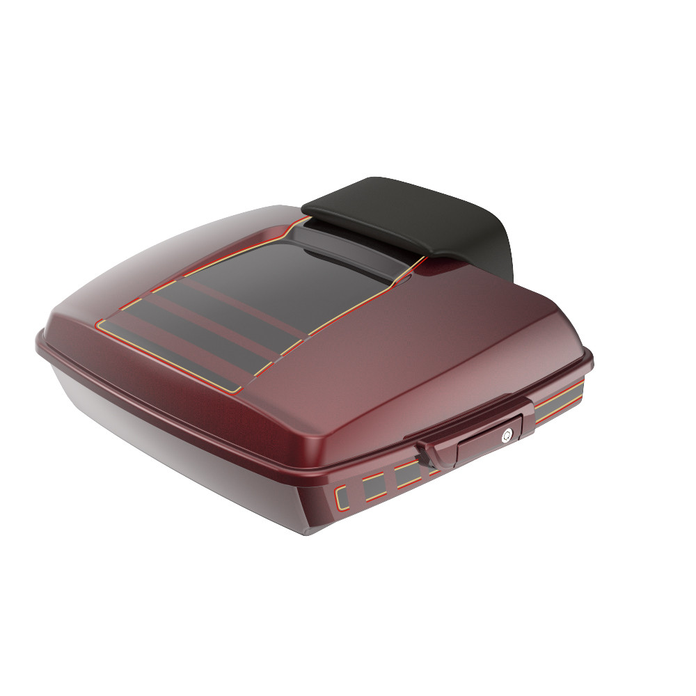 Advanblack Ridgeline Razor Rear Tour Trunk Pack For '97-'26 Harley Touring