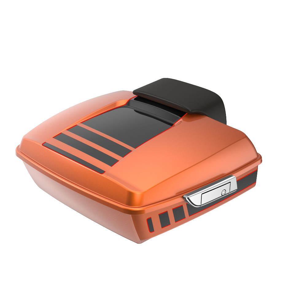 Advanblack Ridgeline Chopped Rear Tour Trunk Pack For '97-'26 Harley Touring