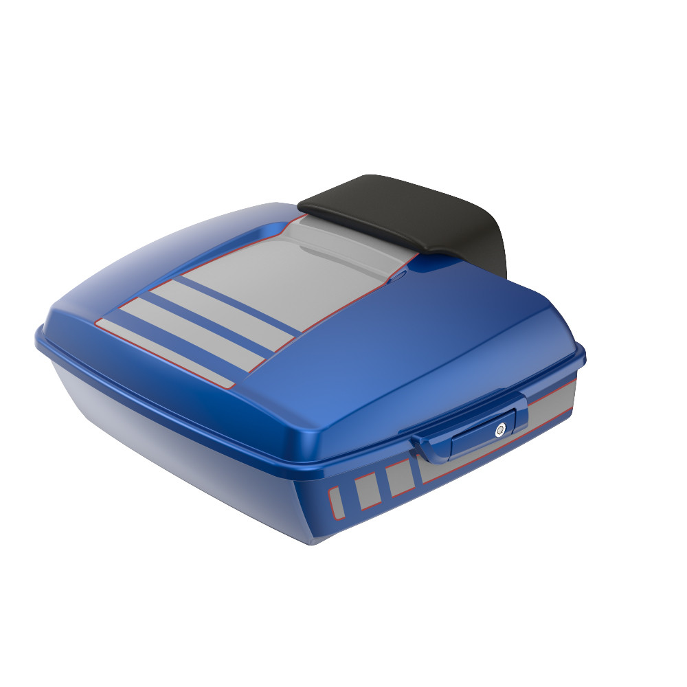 Advanblack Ridgeline Chopped Rear Tour Trunk Pack For '97-'26 Harley Touring