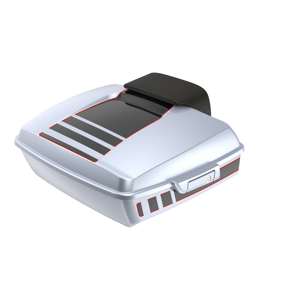 Advanblack Ridgeline Chopped Rear Tour Trunk Pack For '97-'26 Harley Touring