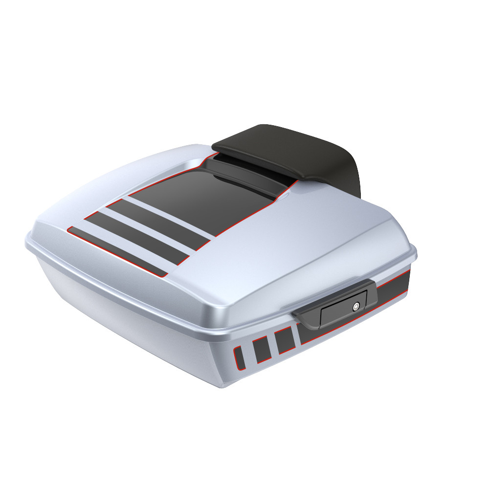 Advanblack Ridgeline Chopped Rear Tour Trunk Pack For '97-'26 Harley Touring