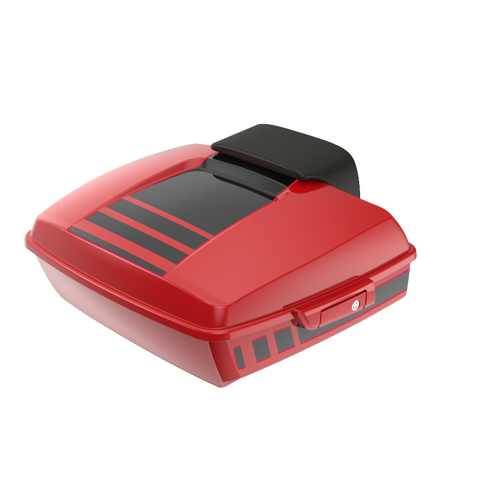 Advanblack Ridgeline Chopped Rear Tour Trunk Pack For '97-'26 Harley Touring