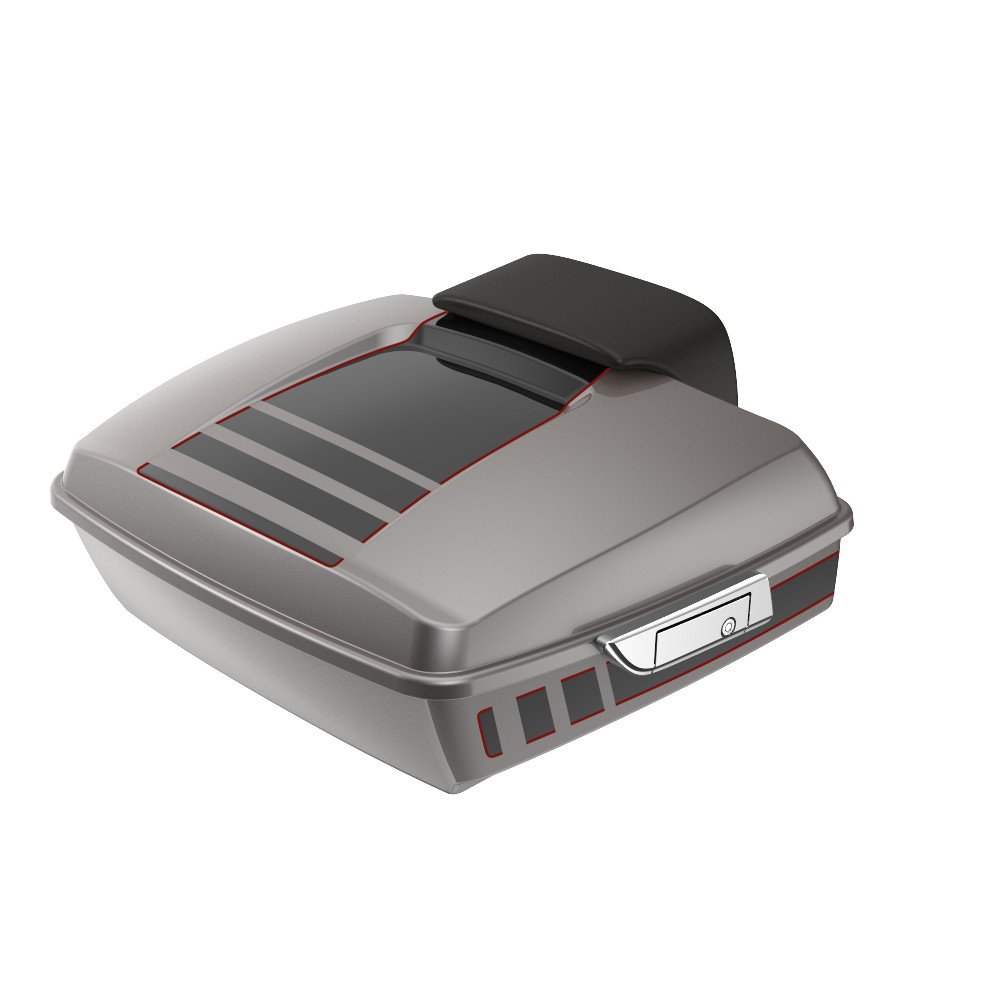 Advanblack Ridgeline Chopped Rear Tour Trunk Pack For '97-'26 Harley Touring