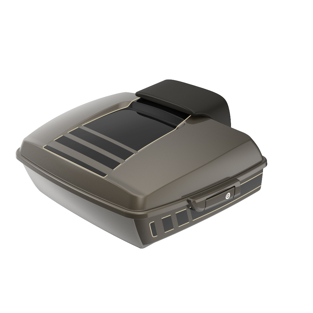 Advanblack Ridgeline Chopped Rear Tour Trunk Pack For '97-'26 Harley Touring