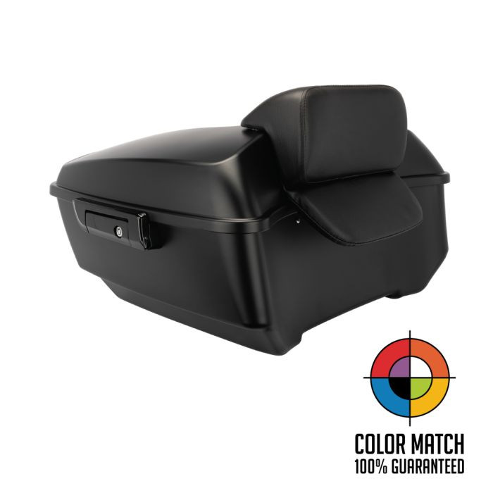 Color Matched King Tour Pack w/ Slim Backrest & Black Hardware for Harley® Touring '97-'26