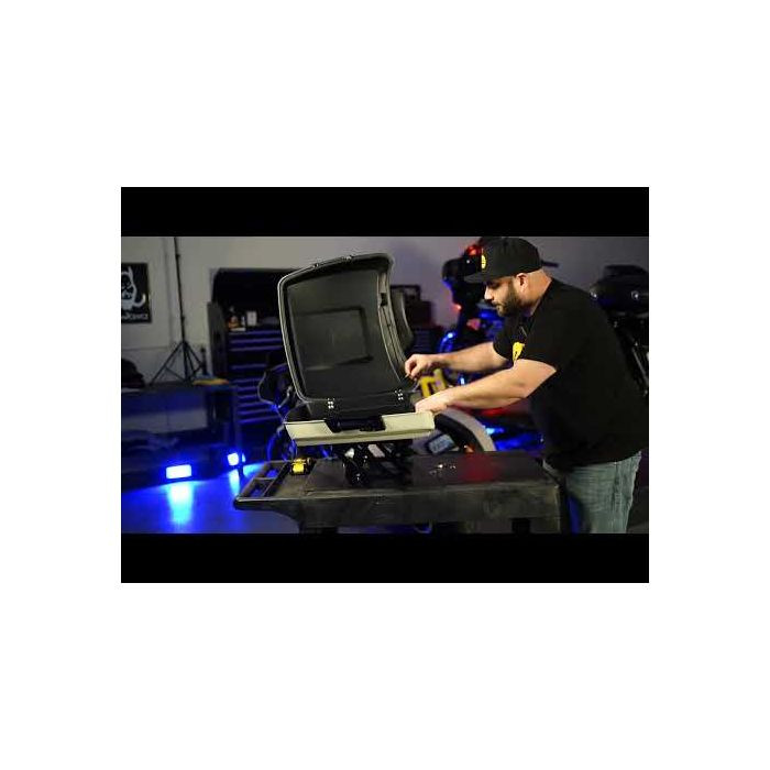 Color Matched Razor Tour Pack w/ Slim Backrest & Chrome Hardware for Harley® Touring '97-'25
