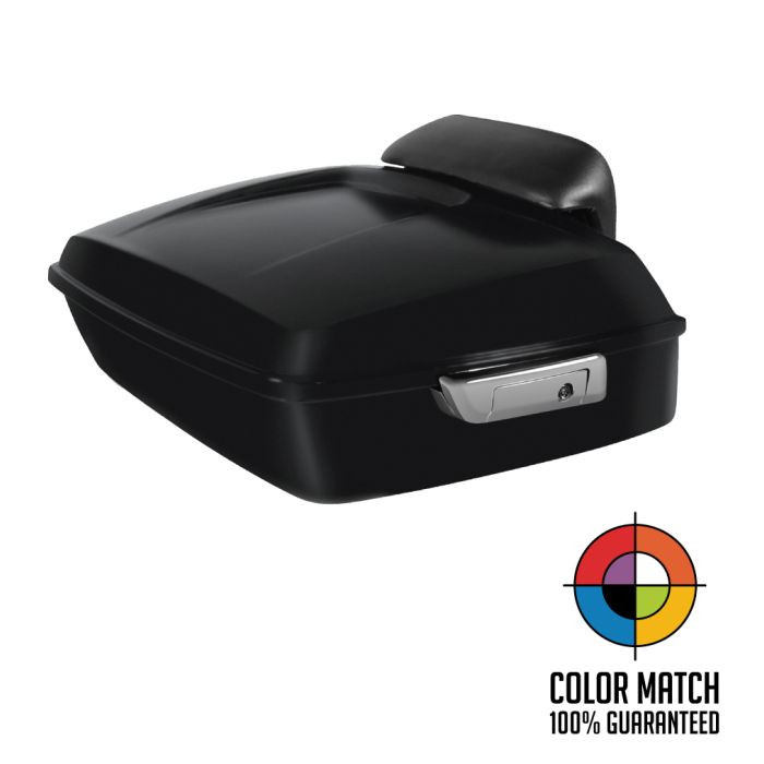 Color Matched Chopped Tour Pack w/ Slim Backrest & Chrome Hardware for Harley® Touring '97-'26