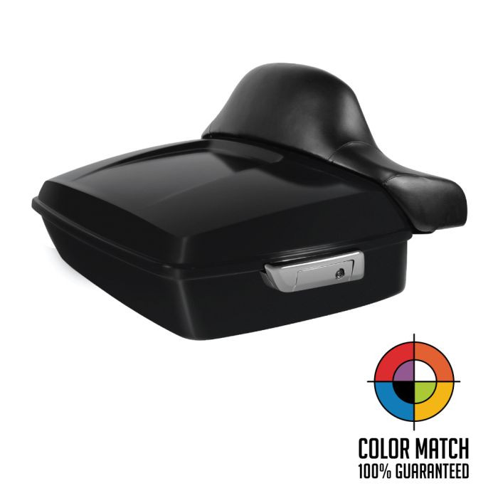 Color Matched Chopped Tour Pack w/ Full Backrest & Chrome Hardware for Harley® Touring '97-'26