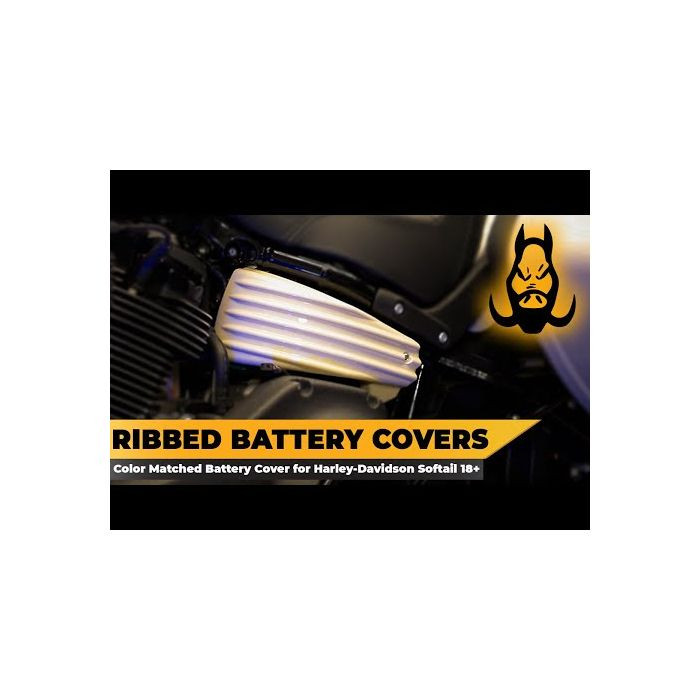 Color Matched Ribbed Battery Covers for Harley® Softail '18-'24