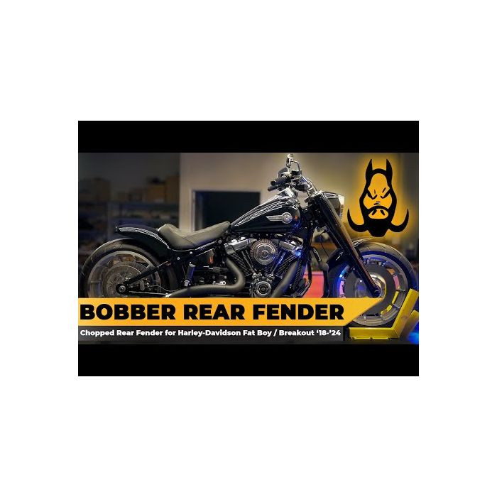Color Matched Wide Bobber Rear Fender w/ LEDs for '18-'24 Harley® Fat Boy / Breakout