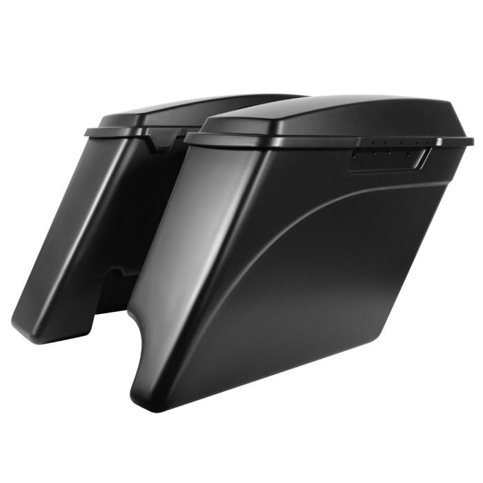 Color Matched 2-Into-1 Extended 4" Stretched Saddlebags for Harley® Touring '94-'13