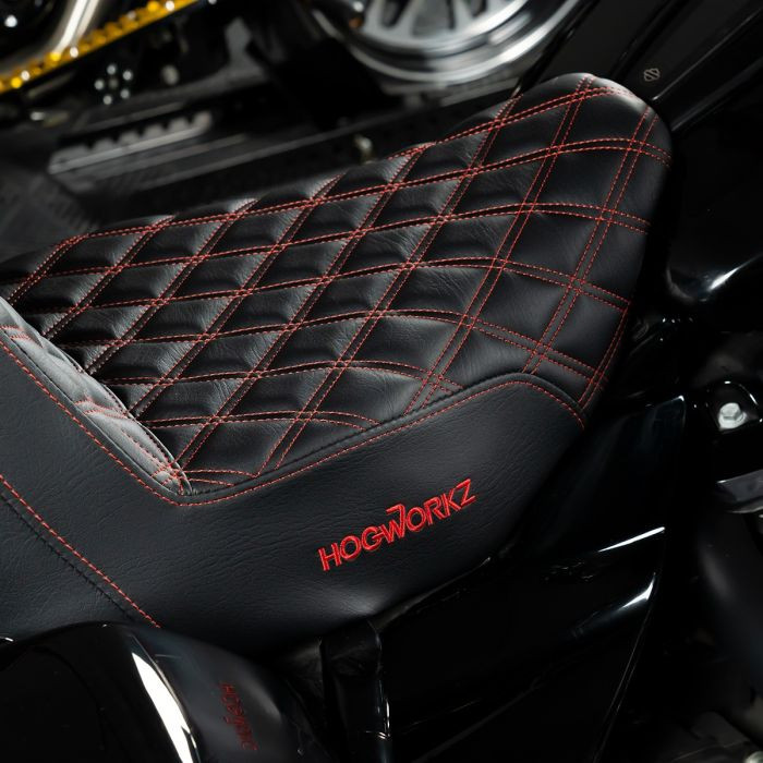 Rise Up Seat for Harley® Touring '23.5-'26 (Various Stitching Colors)