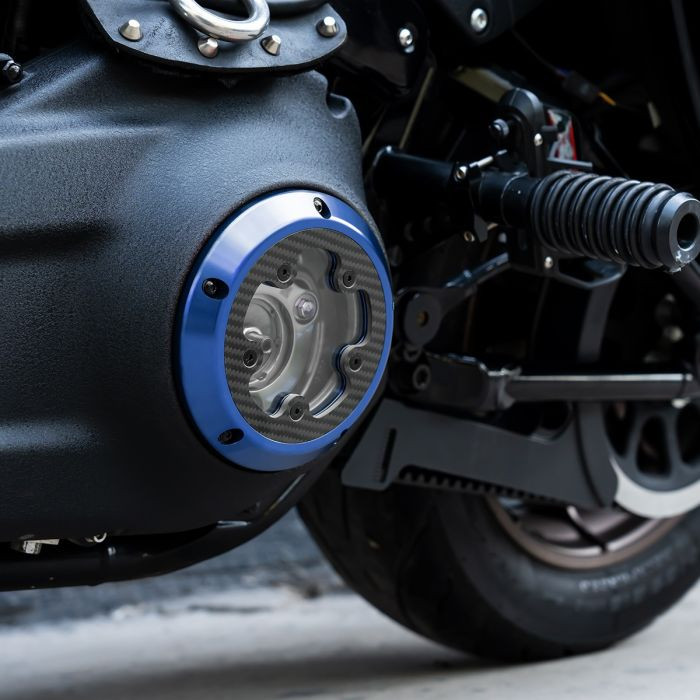 Custom Color HOGWORKZ® ClearVue™ Derby Cover for Harley® M8 Softail '18-'26