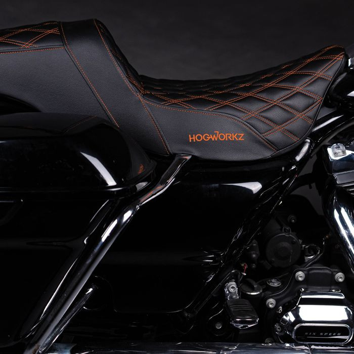 Rise Up Seat for Harley® Touring '08-'23 (Various Stitching Colors)